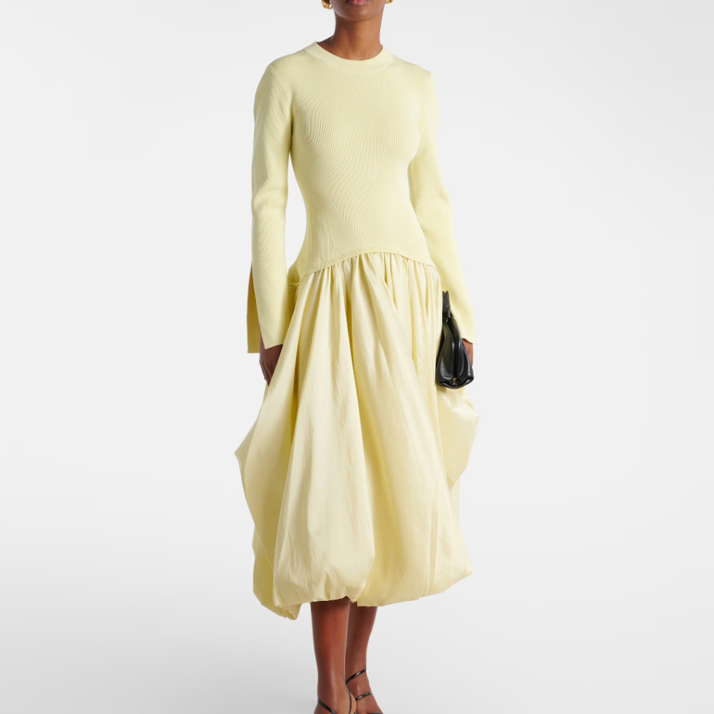 Simkhai Lzzy Taffeta Midi Dress